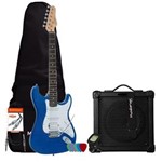 Ficha técnica e caractérísticas do produto Kit Guitarra Versátil G-101 Azul GIANNINI + Cubo + Acessórios