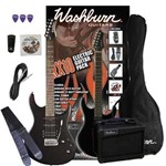 Ficha técnica e caractérísticas do produto Kit Guitarra Washburn Rx10 + Amplificador 15w e Acessórios