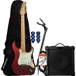 Ficha técnica e caractérísticas do produto Kit Guitarra Woodstock Series Tg-530 Vermelha Tagima + Cubo + Acessórios