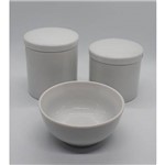 Ficha técnica e caractérísticas do produto Kit Higiene Bebe em Porcelana Branca 3 Peças