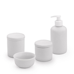 Ficha técnica e caractérísticas do produto Kit higiene bebê porcelana 4 peças branco