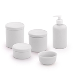 Ficha técnica e caractérísticas do produto Kit higiene bebê porcelana 5 peças branco