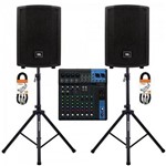 Kit Mesa de Som 10 Canais Mg10 Yamaha + Caixa Acústica + Acessórios