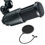 Ficha técnica e caractérísticas do produto Kit Microfone Audio Technica At2020 + Pop Filter