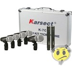Ficha técnica e caractérísticas do produto Kit Microfone Bateria Karsect K7c 7 Mics Case Alumínio