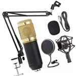 Ficha técnica e caractérísticas do produto Kit Microfone Bm800 + Pop Filter + Aranha + Braço Articulado