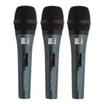 Ficha técnica e caractérísticas do produto Kit Microfone Dinâmico Vocal com Fio K-3.1 (3 Peças) Kadosh