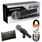 Kit 2 Microfone S-580 + 2 Bag + 2 Cachimbo + 2 Cabos - Waldman/Hayonik