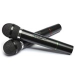 Ficha técnica e caractérísticas do produto Kit Microfone Sem Fio Duplo Fm e Receptor AT 306 - 220 Volts