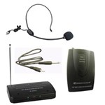 Ficha técnica e caractérísticas do produto Kit Microfone Sem Fio Wireless Auricular Lapela Head Set