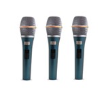 Kit Microfone Vocal C/ Fio Kadosh K98 Unidirecional (3 Peças)