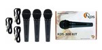 Ficha técnica e caractérísticas do produto Kit 3 Microfones com Fio Kds 300 Kit Kadosh