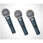 Ficha técnica e caractérísticas do produto Kit 3 Microfones com Fio Tsi Trio-50b Sw