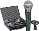 Ficha técnica e caractérísticas do produto Kit 3 Microfones Profissionais Mxt BT-58A