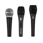 Kit 3 Microfones Profissionais S-350 S-870 e S-580 SVOC3PM Waldman