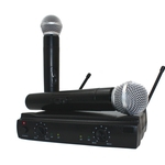 Ficha técnica e caractérísticas do produto Kit 2 Microfones Sem Fio Wireless 100mt Profissional