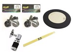 Ficha técnica e caractérísticas do produto Kit Pad Estudo Bateria Presilha Chimbal Feltro Baqueta King - Nevada Drums