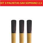 Ficha técnica e caractérísticas do produto Kit 3 Palheta Sax Soprano 2,5 RRP05SSX250 - Plasticover