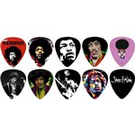 Kit Palhetas Personalizadas Guitarrista Jimi Hendrix com 10 Modelos