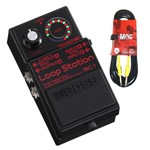 Ficha técnica e caractérísticas do produto KIT Pedal Boss Loop Station Limited Edition Black RC-1-BK + Cabo - Boss