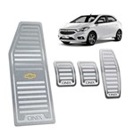 Ficha técnica e caractérísticas do produto Kit Pedaleira + Descanso Chevrolet Onix Manual Aço Inox - Jr
