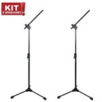 Ficha técnica e caractérísticas do produto Kit 2 Pedestais Suportes para Microfone Girafa MGS TPS Ask