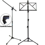 Ficha técnica e caractérísticas do produto Kit Pedestal Microfone Girafa Tps Ask C/ Cachimb + Partitura