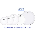 Ficha técnica e caractérísticas do produto Kit Pele 12 13 16 14 22 Uno by Evans Standard G2 CLEAR UPG2CLS22