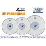 Ficha técnica e caractérísticas do produto Kit Pele 12'' 13'' 16'' Encore By Remo Porosa Controlled Sound