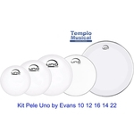 Ficha técnica e caractérísticas do produto Kit Pele 10 12 16 14 22 Uno by Evans Rock G2 CLEAR UPG2CLR22