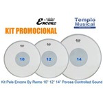 Ficha técnica e caractérísticas do produto Kit Pele 10'' 12'' 14'' Encore By Remo Porosa Controlled Sound