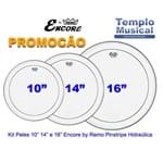 Ficha técnica e caractérísticas do produto Kit Peles 10 14 16 Encore By Remo Pinstripe Hidráulica