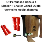 Ficha técnica e caractérísticas do produto Kit Percussão Jhamma Shaker Duplo E Canela Shaker