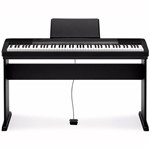 Ficha técnica e caractérísticas do produto Kit Piano Casio CDP135 Digital 88 Teclado BK Preto com Estante CS44