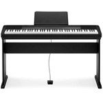 Ficha técnica e caractérísticas do produto Kit Piano Digital Casio Cdp-130 88 Teclas Preto com Pedal e Estante
