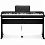 Ficha técnica e caractérísticas do produto Kit Piano Digital Casio Cdp-135 88 Teclas Preto com Estante e Pedal Sp-3