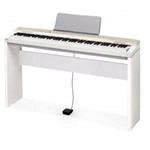 Ficha técnica e caractérísticas do produto Kit Piano Digital CASIO Privia PX-160GD Dourado - 88 Teclas + Estante Piano CS-67we + Pedal + Fonte