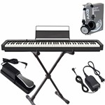Ficha técnica e caractérísticas do produto Kit Piano Digital Casio Stage CDP-S100 Preto com Fonte e Pedal Sustain + Suporte X + Fone