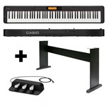 Ficha técnica e caractérísticas do produto KIT Piano Digital CDP-S350 BK + Móvel + Pedal Triplo - Casio