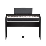 Ficha técnica e caractérísticas do produto Kit Piano Digital Yamaha P121b Preto - 73 Teclas + Estante L121b + Pedal + Fonte + Suporte Partitura