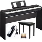 Ficha técnica e caractérísticas do produto Kit Piano P45b + Fonte + Estante L85 + Banqueta + Pedal - Yamaha