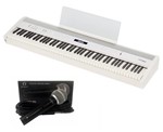 Ficha técnica e caractérísticas do produto Kit Piano Roland FP60 WH Branco + Microfone Regent SM58