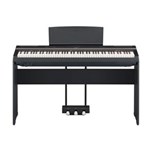 Ficha técnica e caractérísticas do produto Kit Piano Yamaha P125 88 Teclas + Fonte Bi Volt + Mesa + Pedal Triplo