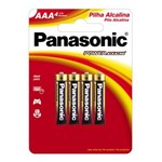 Ficha técnica e caractérísticas do produto Kit Pilha Panasonic Alcalina Palito Aaa - com 4 Unidades