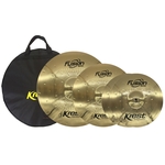 Ficha técnica e caractérísticas do produto Kit Set Prato Bronze Krest 13 16 20 C/ Bag Fusion Fset4