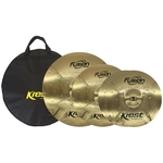 Ficha técnica e caractérísticas do produto Kit Set Prato Bronze Krest 14 16 20 C/ Bag Fusion Fset2