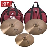 Kit Set Pratos Ms Series Ms90 14 18 20 Bronze B10 Orion com Bag
