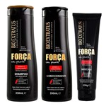Ficha técnica e caractérísticas do produto Kit Shampoo Condicionador Mascara Bio Extratus Força com Pimenta 350ml