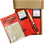 Ficha técnica e caractérísticas do produto Kit Snare Evans com Peles 14" Baqueta Tx5aw Camiseta Evans Logo