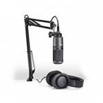 Ficha técnica e caractérísticas do produto Kit Streaming e Podcasting Audio-Technica AT2020USB+PK